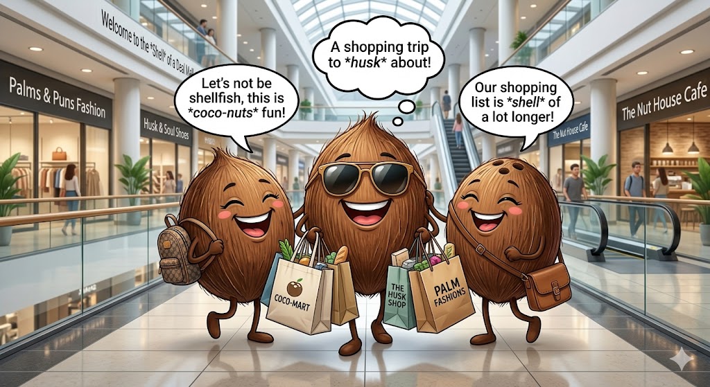 Funny Coconut Market & Shop Puns