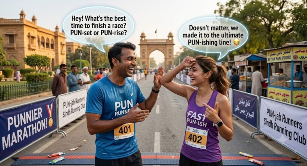 Funny Finish Line Puns