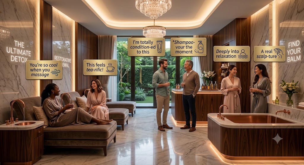Head Spa & Relaxation Puns