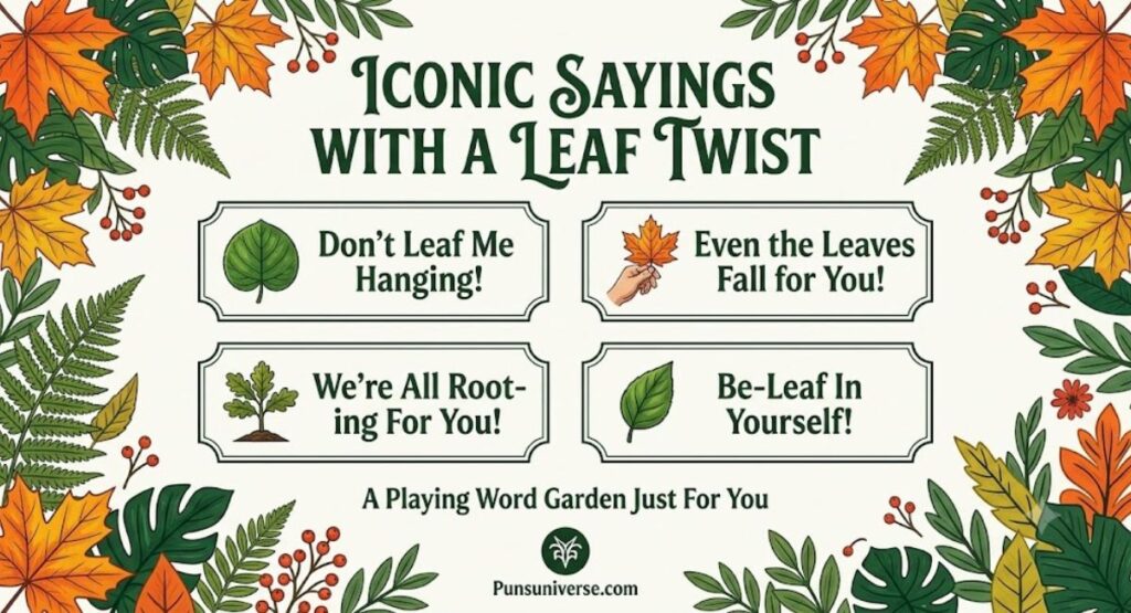 Iconic Sayings with a Leaf Twist