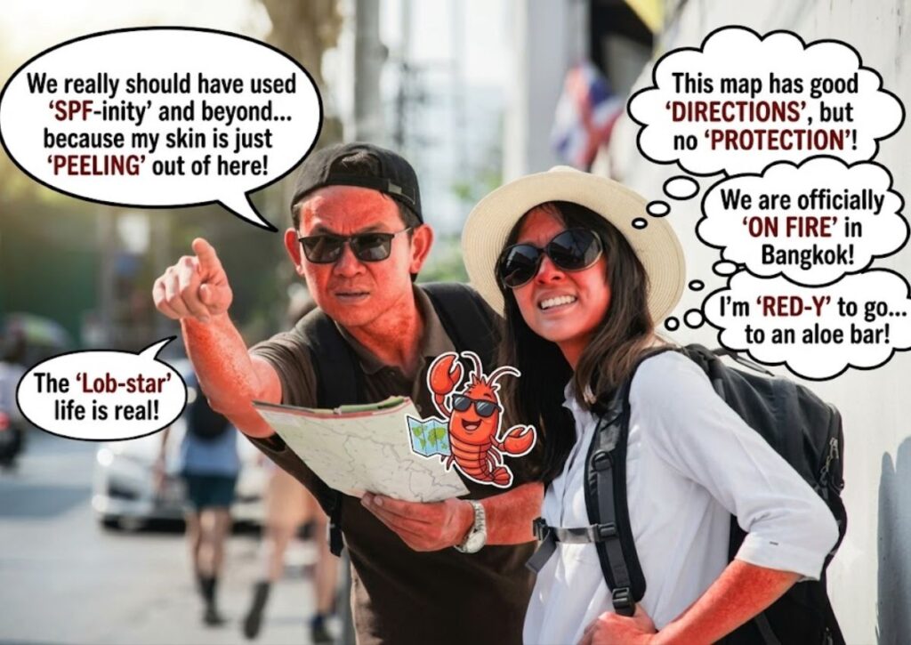 Sunburn Puns for Tourists and Travelers