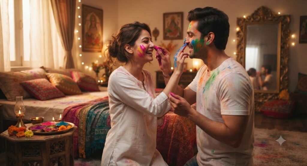 Holi Captions for Couples