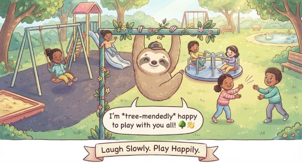 Kid-Friendly Sloth Pun