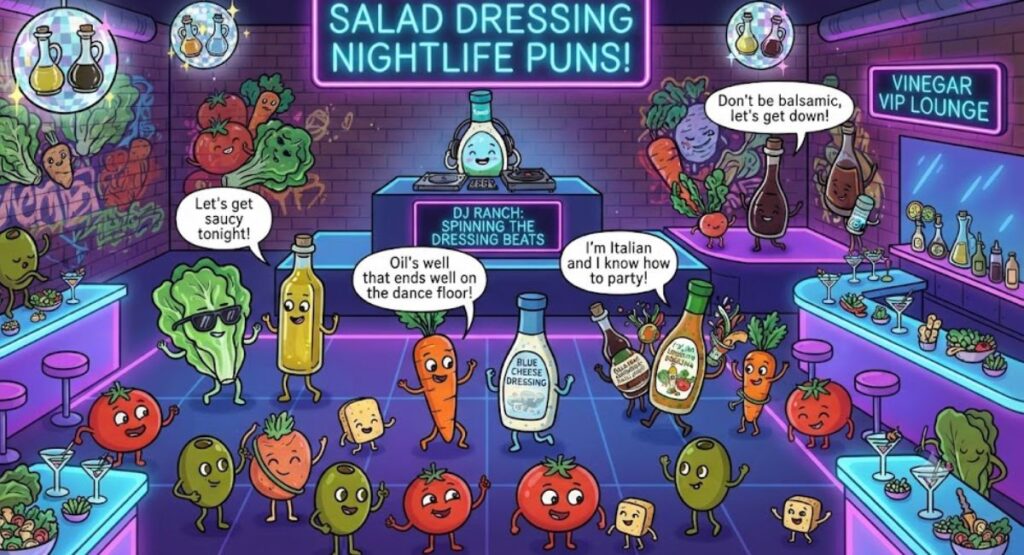 Salad Dressing Nightlife Puns 