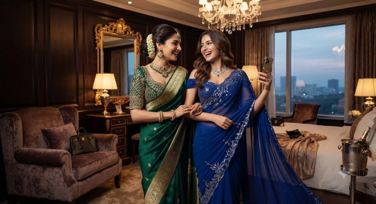 Saree Captions