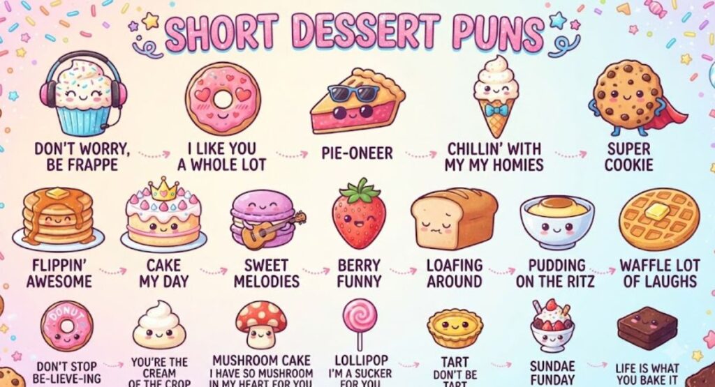Short Dessert Puns