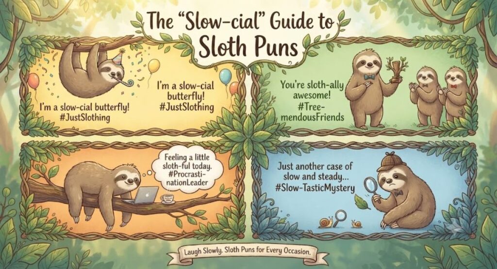 Sloth Puns Captions