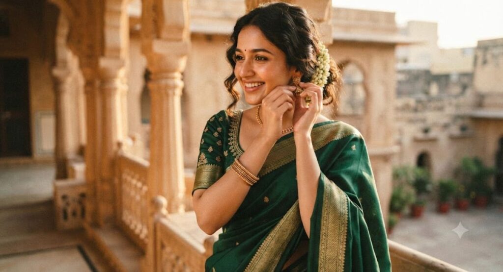 Traditional Look Captions for Instagram for Girl 