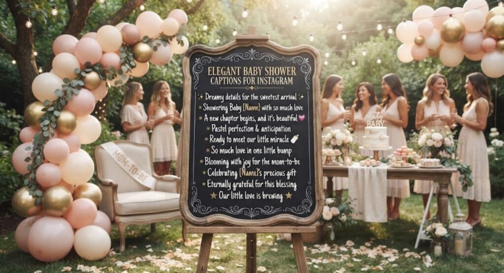 Elegant Baby Shower Captions for Instagram