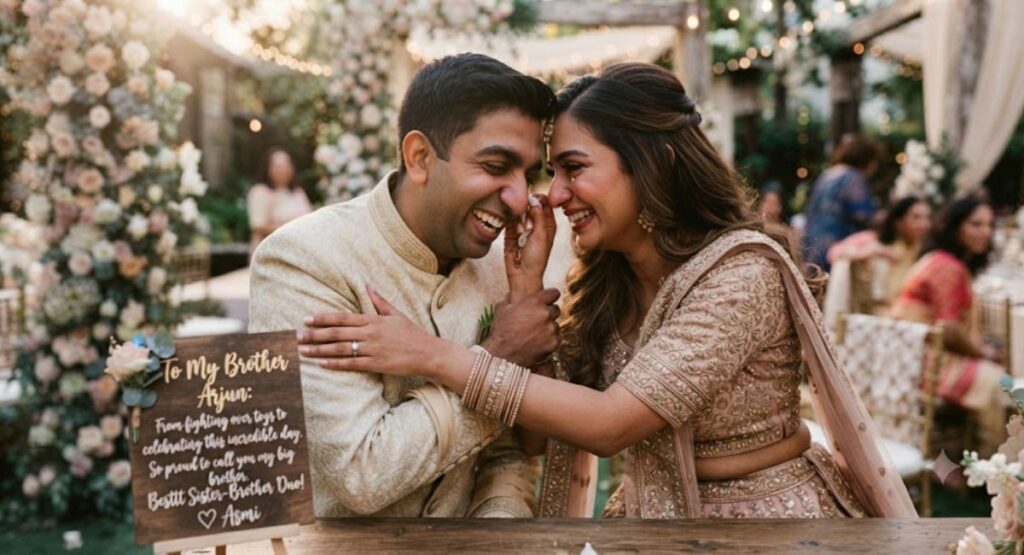 Emotional Brother Wedding Captions