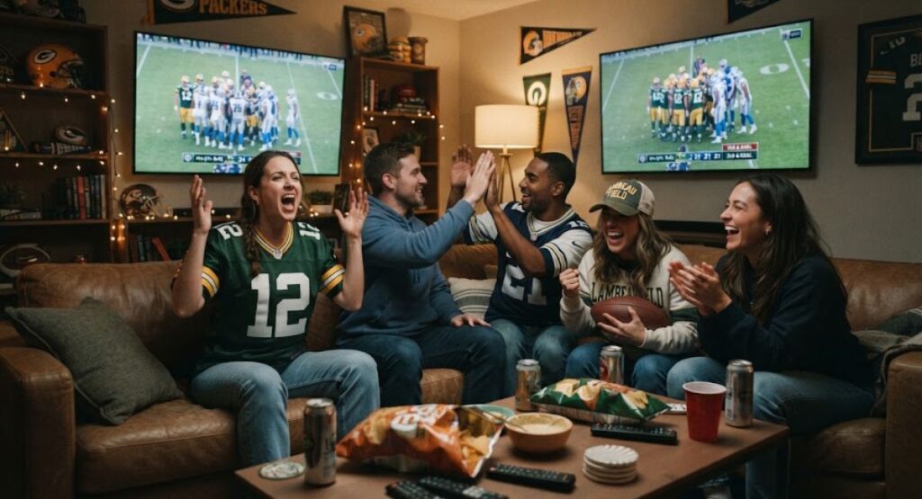 Friends Watching Football Captions 