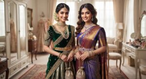 Half Saree Captions