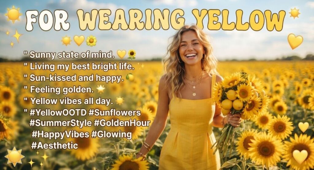 instagram Captions for Wearing Yellow
