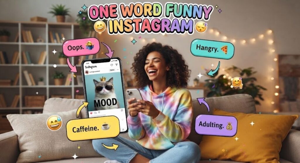 One Word Funny Instagram Captions