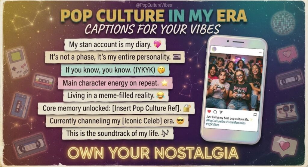Pop Culture In My Era Captions