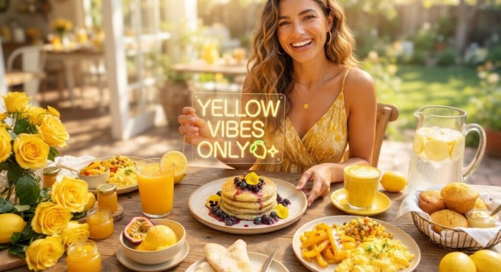 Yellow Captions for Food and Drinks