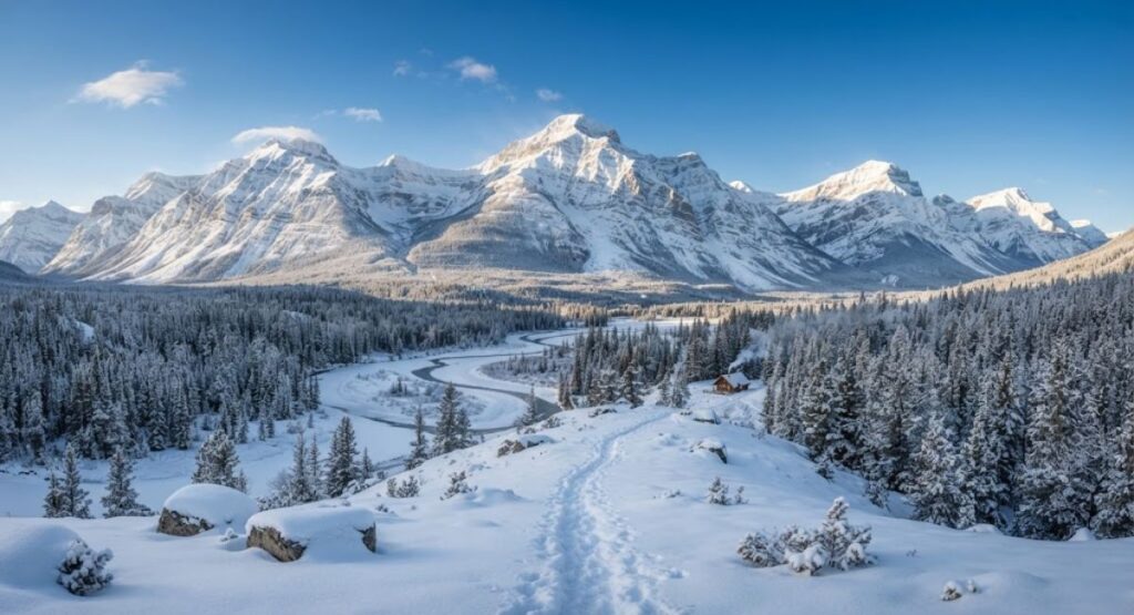 Winter Mountain Captions