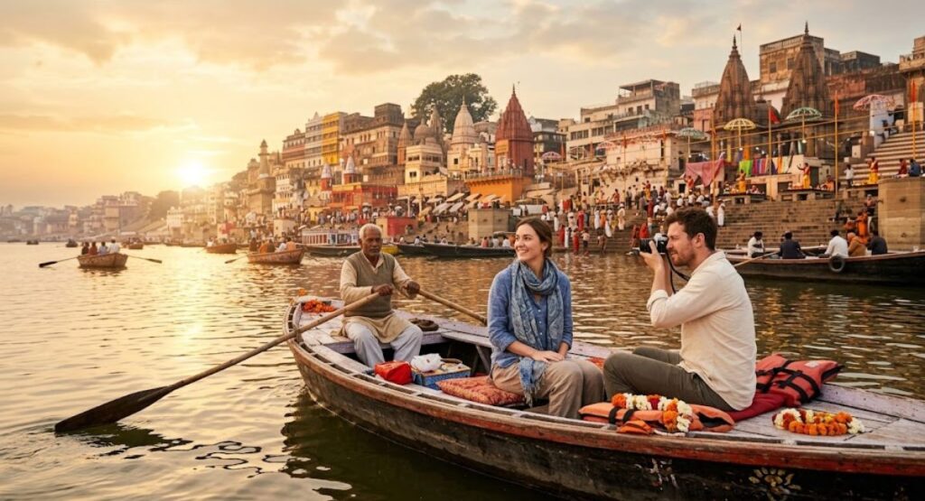Boat Ride on the Ganga Captions 🚣