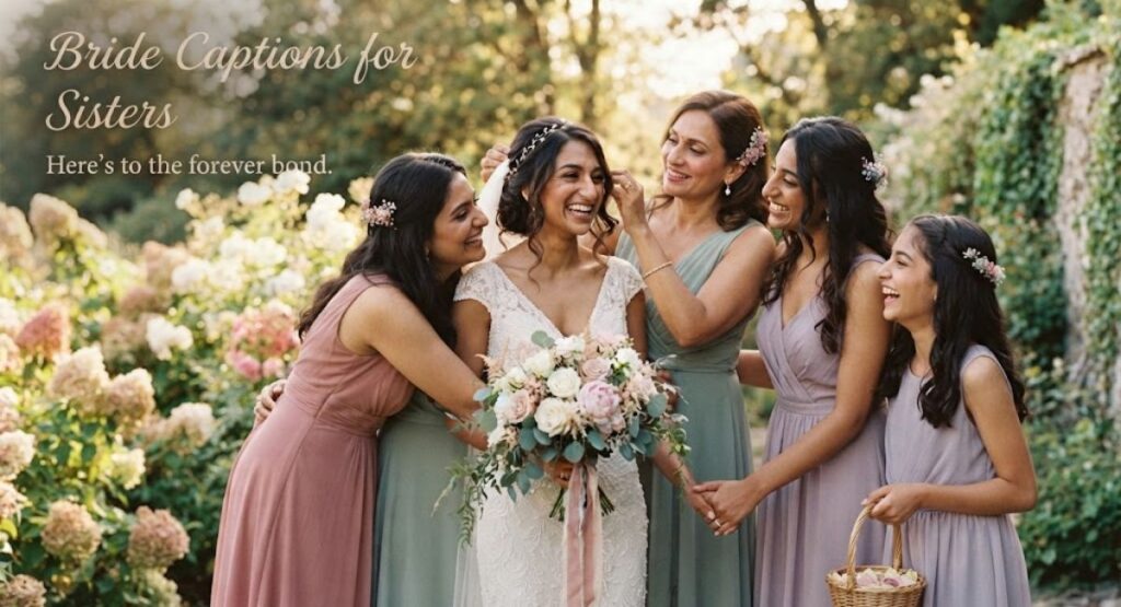 Bride Captions for Sisters