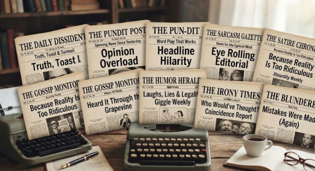 Clever and Witty Newspaper Names