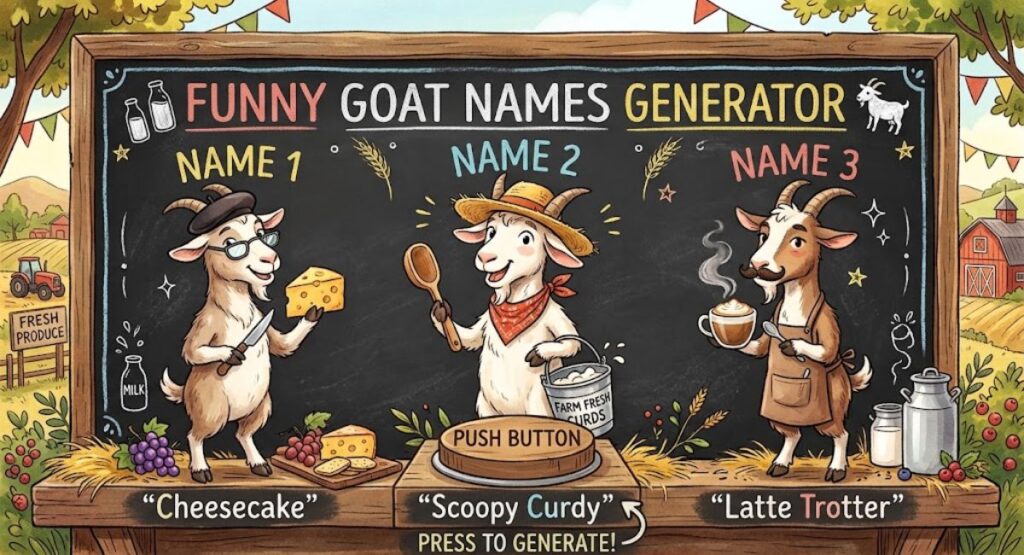 Funny Goat Names GeneratorΒ