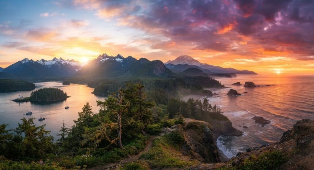 Pacific Northwest Sunset and Sunrise