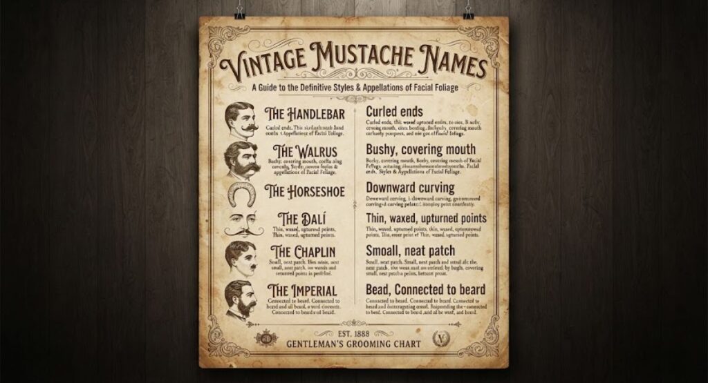 Vintage Mustache Names