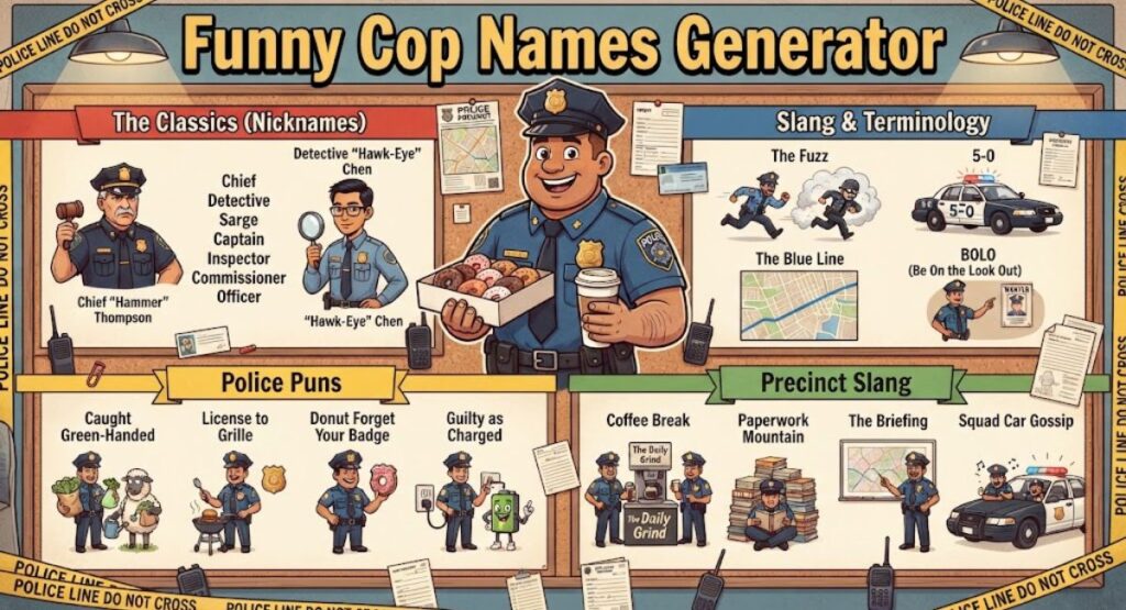 Funny Cop Names Generator