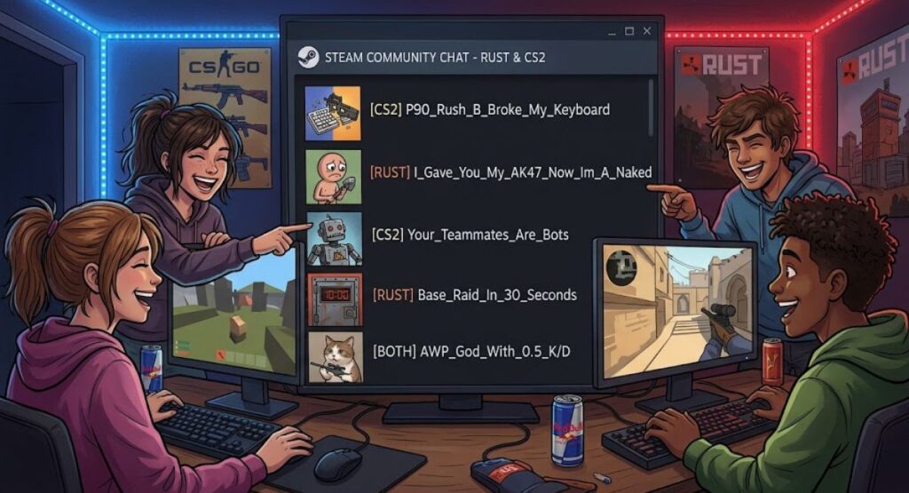 Funny Steam Names for CS2 & Rust