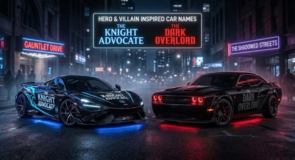 Hero & Villain Inspired Black Car Names 